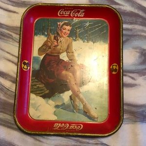 1941 Skater Girl Coca Cola Tray!